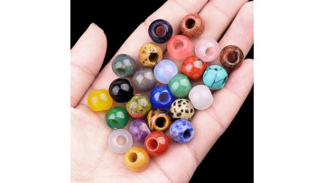 Natural Stone Round Beads Drilled Big Hole SZ0143 (1)
