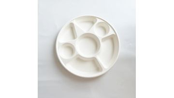 Bagasse round 7-div plate