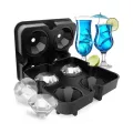 Ice Cube Tray Silicone Ice Cream Maker Diamond Reusable Mold Bar Tools Novel Accessories Cocktail Chocolate Mold with Funnel