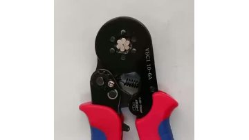 Red and blue 10-6 crimping pliers