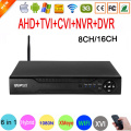 1080P Security Camera Hi3521D 16 Channel 16CH 1080N H.265+ 8CH 6 in 1 Hybrid Coaxial XVI NVR CVI TVi WIFI AHD CCTV DVR