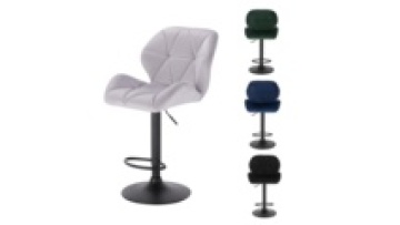 High Adjustable Velvet Swivel Bar Stool with Gas Lift for Kitchen and Breakfast Nook1