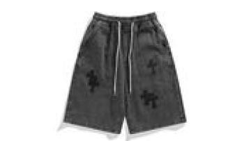 Garment OEM Ripped patch short jeans high quality elastic men's denim shorts for men1