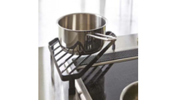 Modern Iron Corner Wall Pot Storage Rack Kitchen & Living Room Table Top Mat Modern Style Iron Wall Pot Rack1