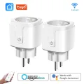 Smart WiFi Plug Adaptor 16A Remote Voice Control Power Monitor Socket Outlet Timing Function Work With Alexa Google Home Tuya