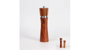 New Product Natural Wooden Salt And Pepper Grinder Pepper Mill Seasoning Bottle Customized Spice Grinder Set1