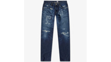 Custom Men's Ripped Destroyed Denim Patchwork loose flared Jeans Plus Size1