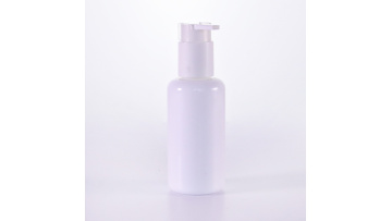 Round shoulder white glass bottle with long nozzle 