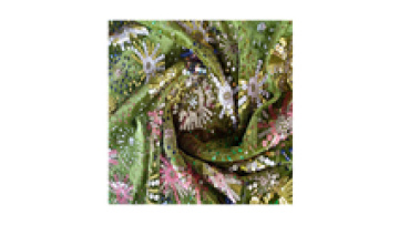 2024 new high quality multicolor velvet sequins glitter wedding evening dress  fabric1