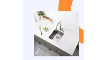 High Quality 15 Inch Square Kitchen Sink Single Bowl Stainless Steel Sink Set Commercial Handmade Sink with Strainer Drain1