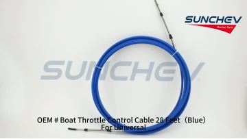 Boat Throttle Control Cable 28 Feet（Blue）