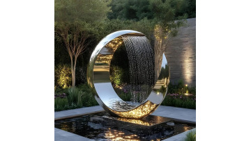 Stainless Steel Sculpture Water Curtain Outdoor