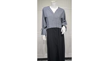 Modern Drawstring Sleeve Open Abaya Cardigan (1)
