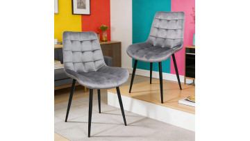CHA2601 Elegant Tufted Velvet Dining Chair for Modern Home Decor