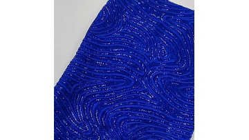 hot-sale sequin embroidery lace fabric for dress gold and royal blue lace fabric sequin fabric1
