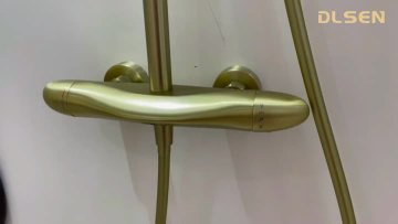 Gold Thermostatic Shower Set 