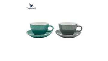 Hot Sale Fine Porcelain Cappuccino Coffee Cup Saucer Set OEM Custom Ceramic Tea Cup Set Porcelain Cup Set with Saucer1
