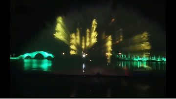 3D water screen laser projection