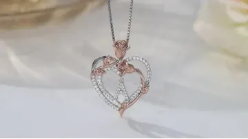 Anniversary Infinity Love Heart Pendant Birthstone Crystals Silver Plated Necklaces1