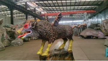 Realistic animatronic monsters animatronic Wild Boar model