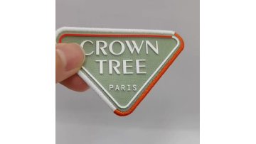 Composite silicone print embroidery patch