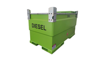 Double walled diesel gasoline cube tank with pump