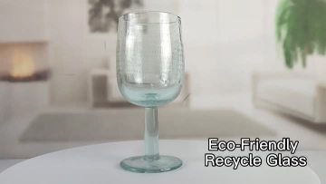 Goblet Glass Vintage Unique Recycled Wine Glasses