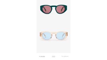 Ｏval-frame Acetate Unisex Sunglasses