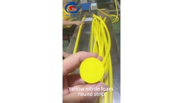 Yellow nitrile butadiene rubber foamed round strip