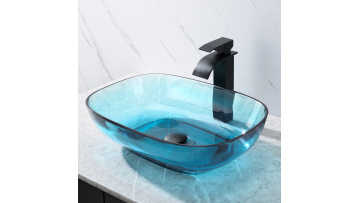 Blue resin basin restoration