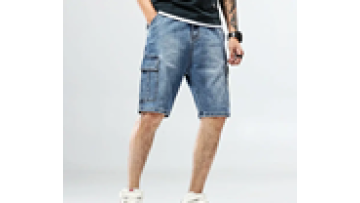 High Quality Custom Logo Mens Cargo Jean Washed Cotton Denim Shorts for Men1