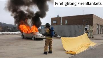 Fire extinguishing blanket products