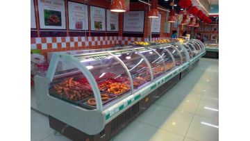 meat shop meat display refrigerator