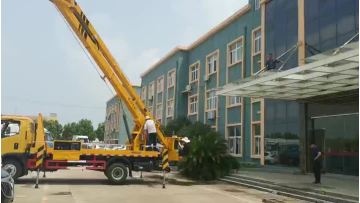 Installation of glass for 18.5m  aerial work truck