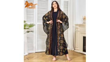 2025 New Muslim Evening Party Dress 2pc Set Arab Dubai Robe Sequin Kaftan Dress Women Abaya Round Neck Muslim Bat Sleeve Dresses1