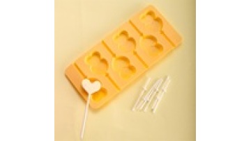 Silicone Lollipop mold love shape cute and beautiful ice cube tray1