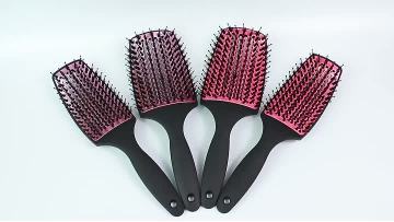 Curved hair brush
