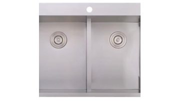 Commercial Double Bowl Top mounted Drop-in Kitchen Sink 304 Workstation Sink Premium Stainless Steel Undermount Handmade Kitchen1