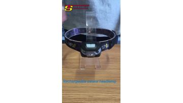 Trade assurance customized high power spot head torch waterproof USB rechargeable led headlamp with sensor1