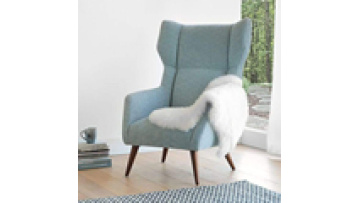 High quality modern simple minimalist velvet  comfort fabric wooden living room  lounge reclining leisure chair1