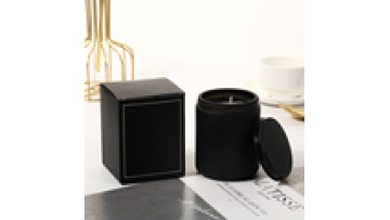 Custom 8 Oz 10 Oz 14 Oz Luxury Empty Container Matte Black Glass Candle Jar with Lid and Box for Candle Making Decorate1