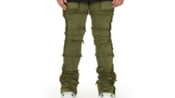 Vintage Hole Ripped Distressed Jeans For Men Straight Washed Hip Hop Loose Denim Trousers Casual Male Stacked Jean Pants1