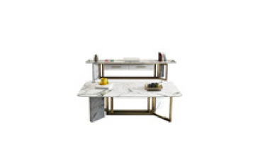 Modern  Hot Selling Luxury Center Table Marble Stainless Steel Base Coffee Table TV Stand and Center Table Combination1