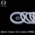 10PCS/lot White Silicon O-ring Silicone/VMQ 1.5mm Thickness OD4/5/6/7/8/9/10/11/12/13mm O Ring Seal Rubber Gasket Ring Washer