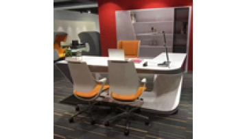 High End Luxury Modern White Glossy Paint with the Executive Wireless Charging L-Shaped Boss Office Desks1