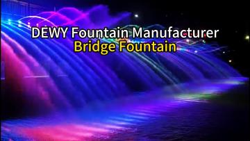Scenic area bridge fountain
