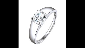 High Quality Fine Jewelry 1 Carat White Round Brilliant Cut Moissanite 925 Silver Ring1