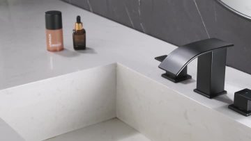1408BBlack Waterfall Bathroom Sink Faucet 