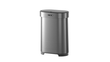 Foldable induction stainless steel trash can