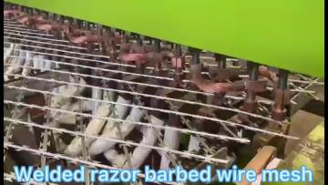 Razor Barbed Wire netting Welding Machine border fence machine blade mesh machine1